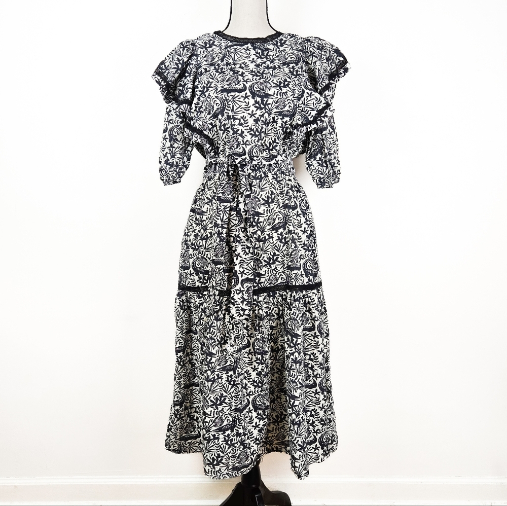 🦋LAST🦋 NWT Kopal Nita Midi Dress, Jungle Print, Size Medium